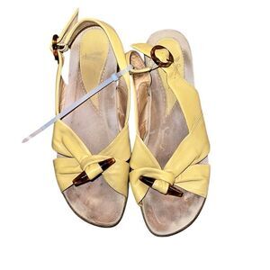 Dansko Yellow Leather Women's Sandals Size 6.5